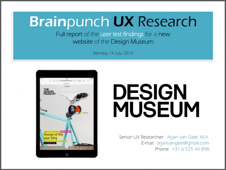 Design Museum user test